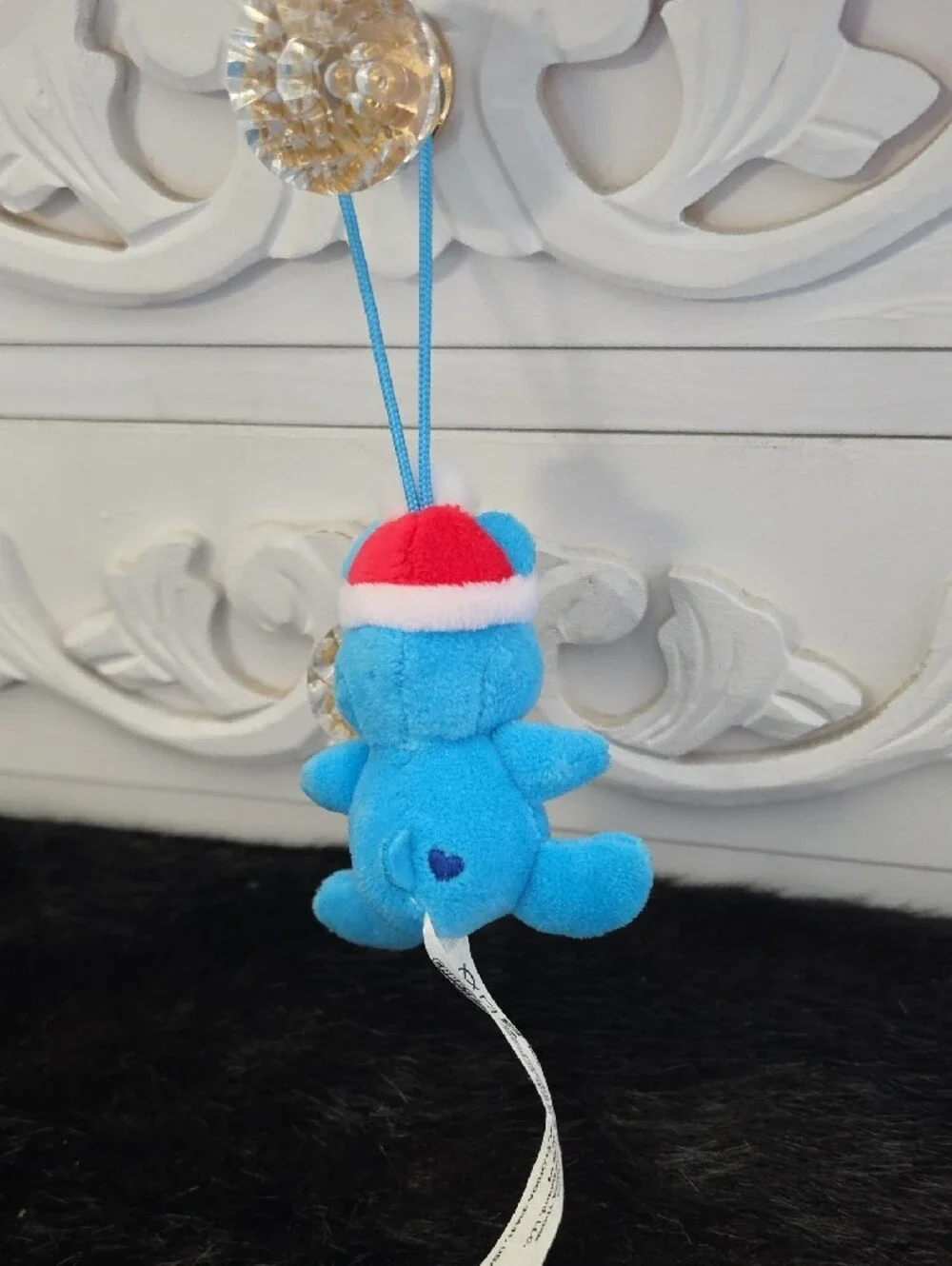 Blue Plush Bear Keychain with Winter Hat - Kids Accessories